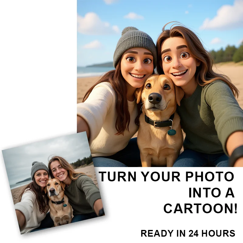 Pixar Style Portrait from Photo, 3D Cartoon Style Portrait, Couple Cartoon Drawing, Pixar Art Style Portrait, Personalized Cartoon Gift 4 Turn your photo into a cartoon 2