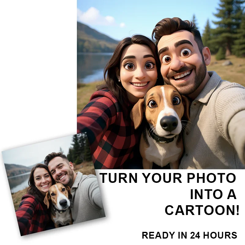 Pixar Style Portrait from Photo, 3D Cartoon Style Portrait, Couple Cartoon Drawing, Pixar Art Style Portrait, Personalized Cartoon Gift 5 Turn your photo into a cartoon 3